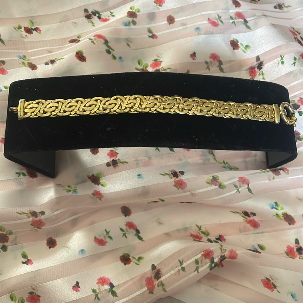 Vintage 18k Gold Plated Tennis Bracelet